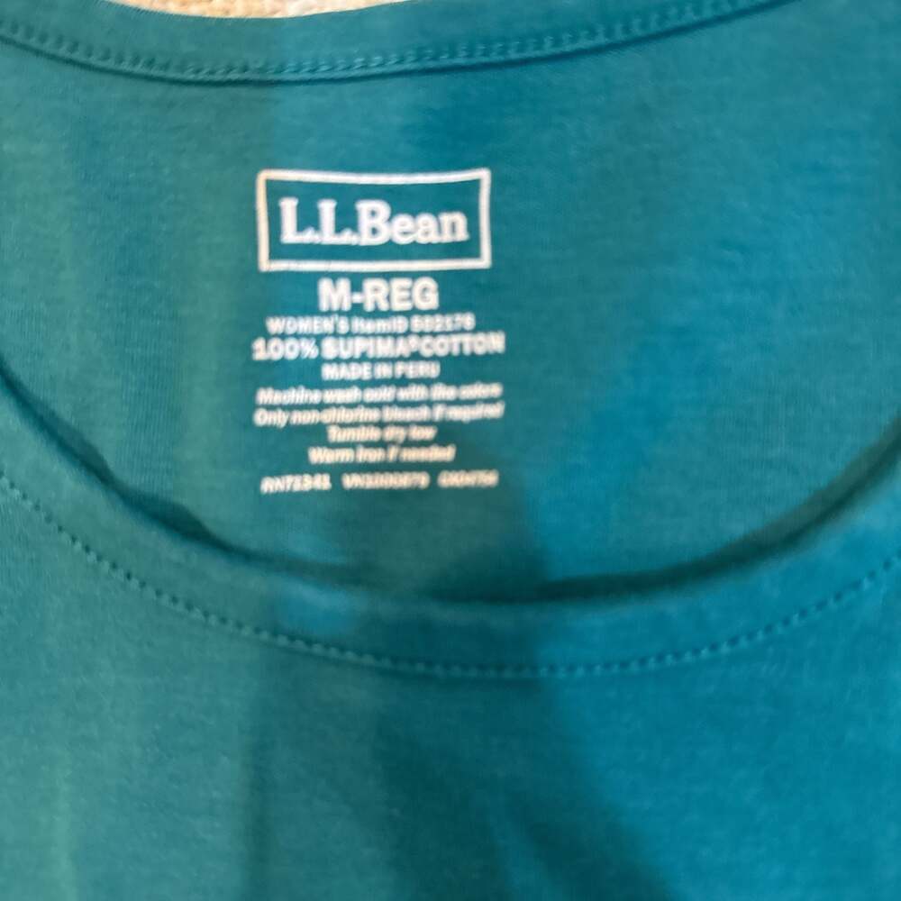 L.L.Bean Women's Supima Cotton Sleeveless Tank Top in Dark Teal